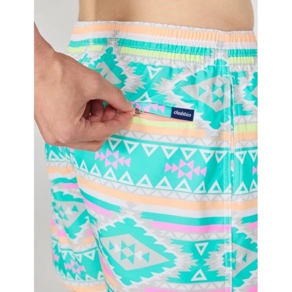 Chubbies Tribal Aztec Swim 7” Trunks Board Shorts Teen XL 18/20 Mens M 30-34 $70 - Picture 16 of 16